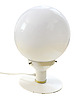 lampy stołowe Biała, kulista lampa stołowa space age, Polska lata 80.