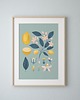 plakaty Plakat  "Cytryny" 30x40cm na miętowym tle