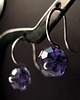kolczyki swarovski Purple Velvet Rondelles kolczyki - kryształy Swarovski