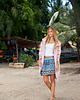bluza z kapturem damska Bluza rozpinana LUZAK pudrowy