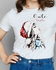 t-shirt damskie Koszulka organiczna z nadrukiem  Cute Santa