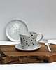filiżanki Filiżanka ceramiczna ze spodkiem i łyżeczką