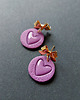 kolczyki z masy plastycznej Kolczyki mini serca no11