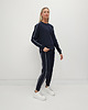 komplety damskie Sabela minimalistyczny komplet z lamówkami - Navy