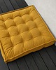 pufy do siedzenia Materac francuski Siedzisko futon Poducha Pikowana kolor Musztarda