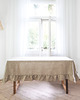 obrusy i serwetki Lniany obrus z falbanką RUSTIC