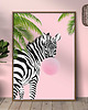 plakaty Plakat Zebra z Bąbelkowym Sekretem