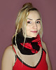 szale damskie Komin RED FLOWER