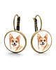 kolczyki - inne Kolczyki wiszące WELSH CORGI rasowy pies