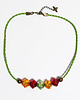 korale Naszyjnik - Kolorowy, zielony, czerwony