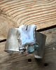 bransoletki wire wrapping Chalcedon / akwamaryn    - BRANSOLETA MANKIET - CUFF
