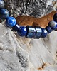 biżuteria męska Tytan i Lapis Lazuli bransoletka dla odważnych mężczyzn