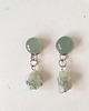 kolczyki z kamieniami Kolczyki RAW phrenit, jadeit