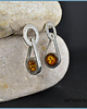 kolczyki srebrne SUNNY AMBER 