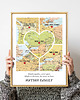 plakaty Plakat Personalizowana mapa rodzina  5 lokalizaci