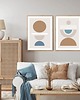 plakaty DWA PLAKATY boho geometryczne mid century