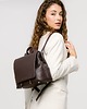 plecaki Back up bag - skórzany plecak damski - czekolada