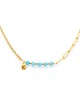 naszyjniki - inne Bestseller! Naszyjnik z Amazonitem Pozłacana stal szlachetna