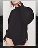 bluza bez kaptura damska Ciepły Czarny Półgolf Turtleneck Black