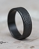 biżuteria męska Czarna męska młotkowana obrączka ślubna