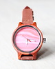 zegarki damskie Damski drewniany zegarek RAINBOW RED