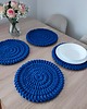 podkładki do kuchni Komplet podkładek szydełkowych pod talerze 4szt 32cm