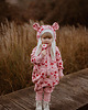kombinezony dla niemowlaka Kombinezon Uszaty Lilie na Różu