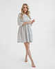 sukienki mini damskie Lniana Sukienka DAISY GRAY STRIPES