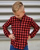 bluzy dla chłopców Koszula Chłopięca Kratka (czerwona)