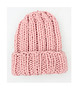 czapki damskie Czapka  beanie z wełną pudrowy róż