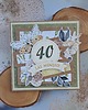 kartki scrapbooking Kobieca kartka na 40-stkę/40-ste urodziny