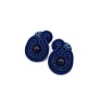 kolczyki soutache Kolczyki sutasz sztyfty granatowe Mila małe z noc kairu