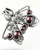 kolczyki wire wrapping Twisted Maroon - kolczyki lub klipsy