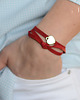 bransoletki skórzane Mini red love bransoletka zamszowa