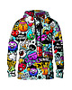 bluzy męskie Męska Bluza z kapturem DR.CROW Graffiti Bizarr