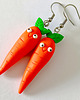 kolczyki z masy plastycznej Śmieszne Kolczyki Marchewki
