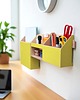 organizery Organizer  na ścianę Drewniany - żółty