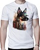 t-shirty męskie Koszulka pies książki owczarek niemiecki