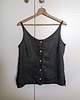 topy damskie Top lniany  czarny S po sesji