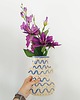 wazony Wazon ceramiczny wiszący w niebieskie falki