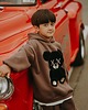 bluzy dla chłopców Bluza oversize Mocha Teddy