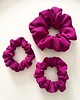 gumki do włosów Jedwabna scrunchie Fuksja Chic - 3 rozmiary