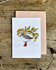 kartki okolicznościowe - wydruki Ptaszek w butach- Biegus- Kartka- Grafika- Ilustracja- Ptaki