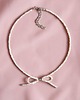 chokery KOKARDKA - choker : biała muszla : SILVER : tylko na zamówienie