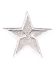 naszywki na ubrania Naszywka naprasowanka GWIAZDKA termo haft dla dzieci 6x5,6cm biało-srebrna