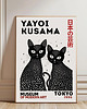 plakaty PLAKAT dekoracyjny czarne koty kropki abstrakcyjny  Yayoi Kusama,  poster