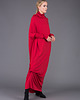 sukienki midi damskie Mia red side knot dressi