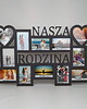 ramki na zdjęcia Multirama ramka na zdjęcia z napisem Nasza Rodzina 12 zdjęć serca antracyt