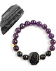 bransoletki z kamieni naturalnych Czarny turmalin, ametyst i hematyt bransoletka