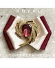broszki Brosza  ROYAL   z bordowym kryształem